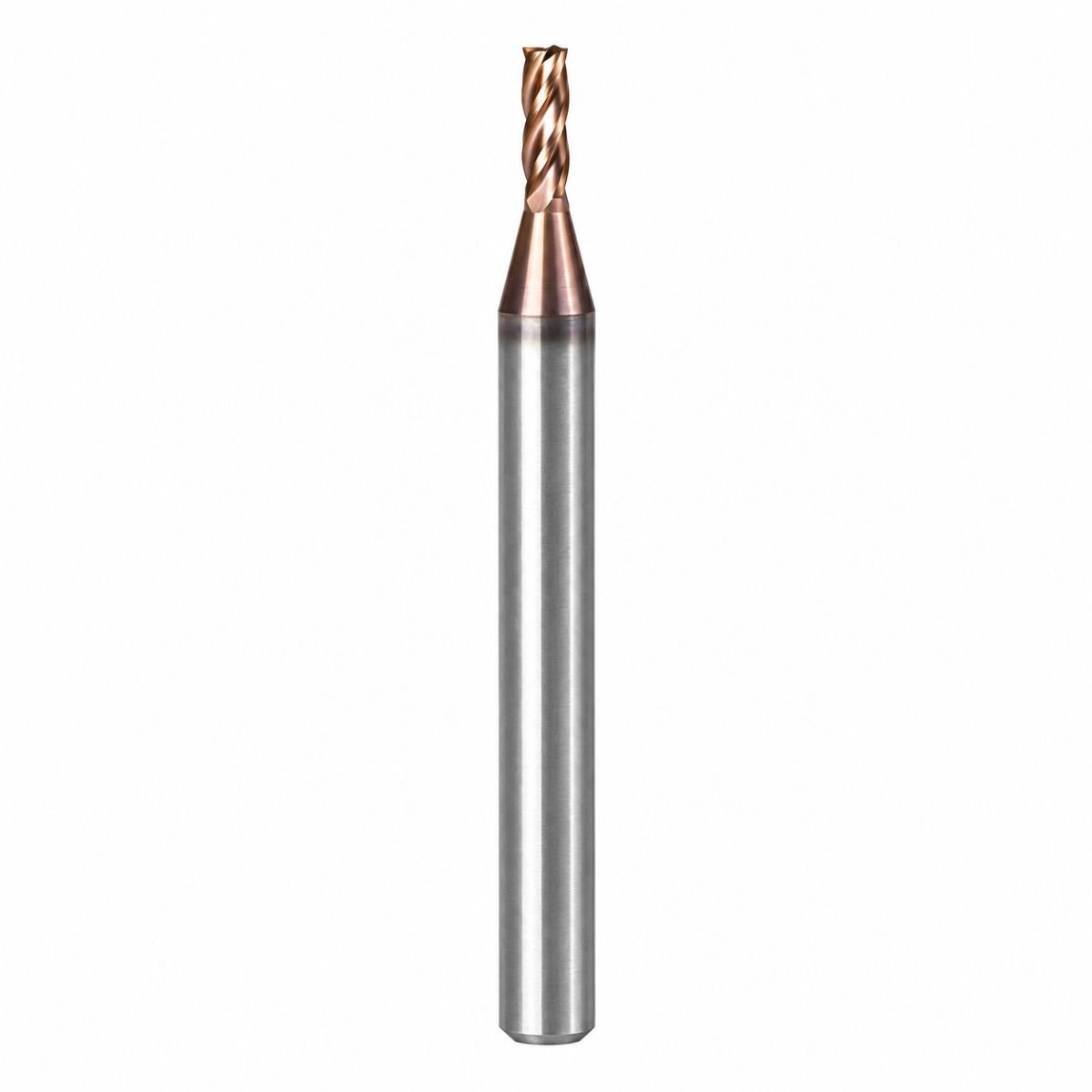 SC2A-MKR-KS-0102C-R02-TiSiN Mikro Kısa Köşe Radyüslü Freze / 2 Ağızlı / Ø1 mm